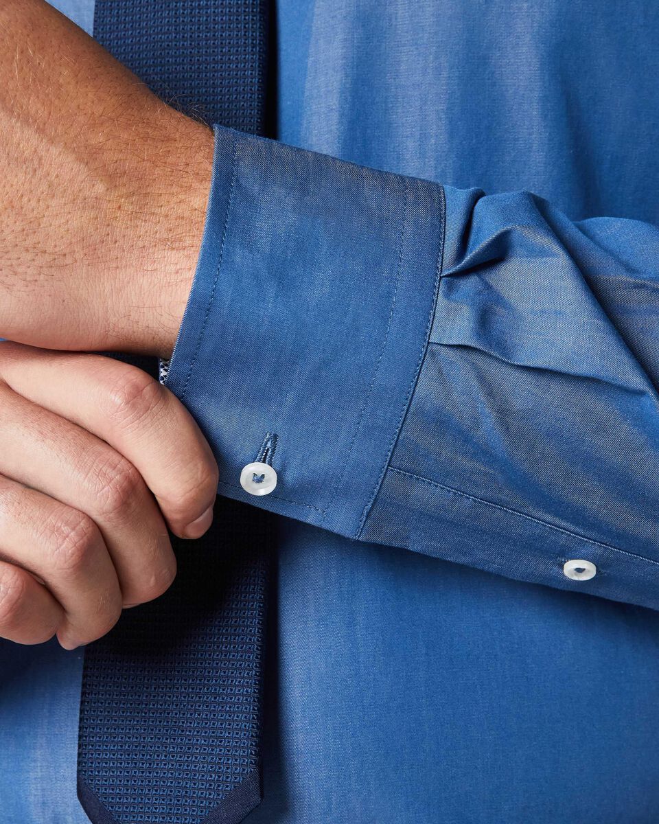 Mens Blue Long Sleeve Shirt